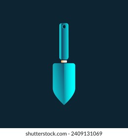 Neon Gardening Tools Mini Hand Shovel Vector Design