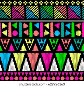 neon geo print ~ seamless background