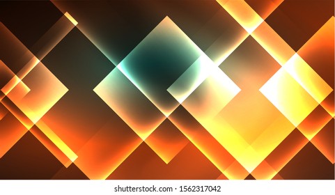 Fondo abstracto geométrico neón en estilo hipster sobre fondo claro. Diseño retro espacial. Patrón geométrico de color. Fondo abstracto de forma cuadrada. Textura geométrica moderna.