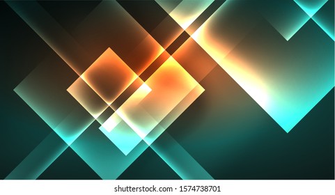 Fondo abstracto geométrico neón en estilo hipster sobre fondo claro. Diseño retro espacial. Patrón geométrico de color. Fondo abstracto de forma cuadrada. Textura geométrica moderna.