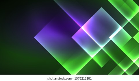 Fondo abstracto geométrico neón en estilo hipster sobre fondo claro. Diseño retro espacial. Patrón geométrico de color. Fondo abstracto de forma cuadrada. Textura geométrica moderna.