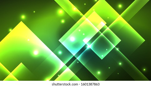 Fondo abstracto geométrico neón en estilo hipster sobre fondo claro. Diseño retro espacial. Patrón geométrico de color. Fondo abstracto de forma cuadrada. Textura geométrica moderna.