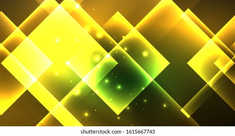 Fondo abstracto geométrico neón en estilo hipster sobre fondo claro. Diseño retro espacial. Patrón geométrico de color. Fondo abstracto de forma cuadrada. Textura geométrica moderna.