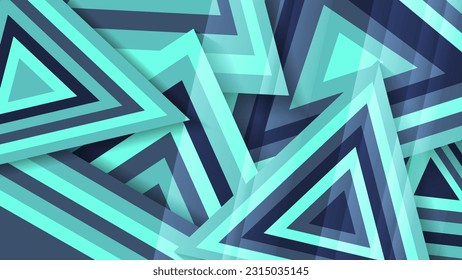 Neon geometric background with 3D effect.
 A beautiful illustration for interior decoration, corporate designs, blogs, postcards, posters and your other projects. Vector.