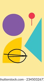 Neon Geometry: Exploring Vibrant Shapes with Risograph Texture
