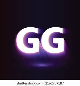 Neon GG Logo, Gaming Logo, Game, Game Logo, Neon Wallpaper 