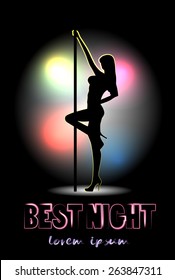 Neon girls. Striptease
