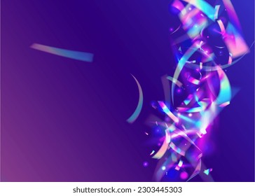 Neon Glare. Unicorn Art. Pink Blur Glitter. Modern Foil. Party Realistic Backdrop. Light Background. Metal Design. Carnival Texture. Blue Neon Glare