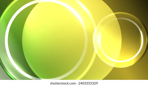 Neon glass circle copyspace for your text or product presentation geometric background. Vector illustration For Wallpaper, Banner, Background, Card, Book Illustration, landing page