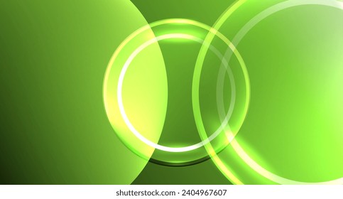 Neon glass circle copyspace for your text or product presentation geometric background. Vector illustration For Wallpaper, Banner, Background, Card, Book Illustration, landing page