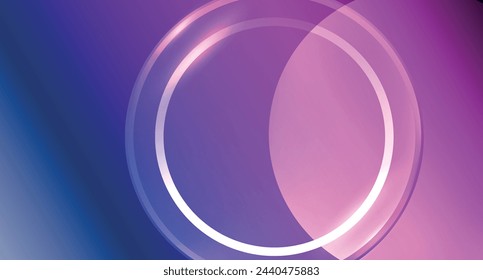 Neon glass circle copyspace for your text or product presentation geometric background. Vector illustration For Wallpaper, Banner, Background, Card, Book Illustration, landing page