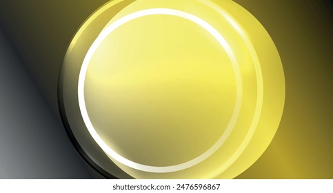 Copyspace del círculo de cristal de neón para su fondo geométrico del texto o de la presentación del producto. Ilustración vectorial Para Fondo de pantalla, Anuncio, Fondo, Tarjeta, Ilustración de libro, página de destino