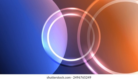 Neonglas Kreis Copyspace für Ihren Text oder Produktpräsentation geometrischen Hintergrund. Vektorgrafik Für Tapete, Banner, Hintergrund, Karte, Buchgrafik, Landing Page