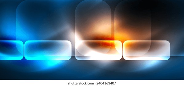 Neon glass shapes for your text or product presentation geometric background. Vector illustration For Wallpaper, Banner, Background, Card, Book Illustration, landing page