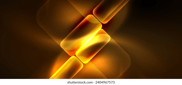 Neon glass shapes for your text or product presentation geometric background. Vector illustration For Wallpaper, Banner, Background, Card, Book Illustration, landing page