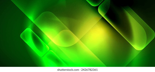 Neon glass shapes for your text or product presentation geometric background. Vector illustration For Wallpaper, Banner, Background, Card, Book Illustration, landing page