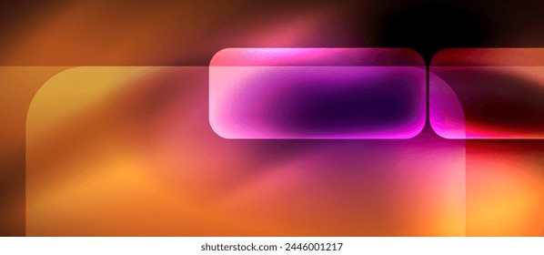Neon glass shapes for your text or product presentation geometric background. Vector illustration For Wallpaper, Banner, Background, Card, Book Illustration, landing page