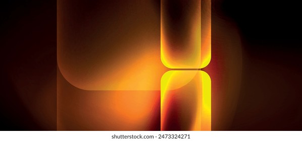 Neon glass shapes for your text or product presentation geometric background. Vector illustration For Wallpaper, Banner, Background, Card, Book Illustration, landing page
