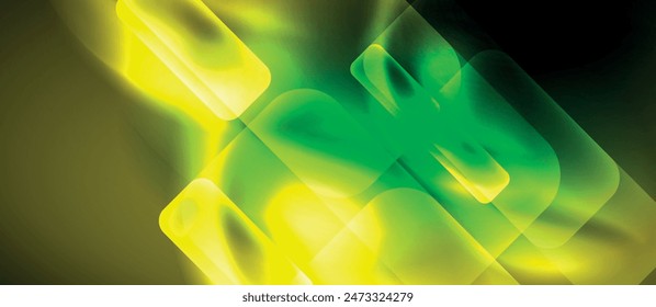 Neon glass shapes for your text or product presentation geometric background. Vector illustration For Wallpaper, Banner, Background, Card, Book Illustration, landing page