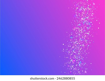 Neon Glitter. Party Paper. Digital Dust. Rainbow Serpentine. Falling Ribbon. Purple 3d Tinsel. Disco Texture. Light Abstract Backdrop. Blue Neon Glitter