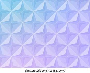 Neon glow abstract gradient background with geometric ornament. Gradient trendy colours decoration with graphic mosaic. Vector backdrop for ads, covers, decorations,  cards, web, applications etc