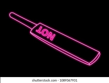 neon glow cricket bat