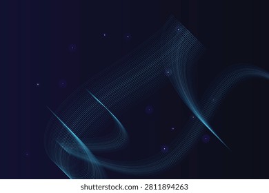Neon glow curves and cosmic light trails on dark purple backdrop, lighttrails