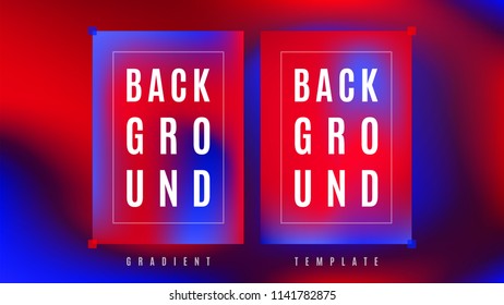 Neon Glow Gradient Background Template. Abstract Colorful Wavy Layout. Smooth Motion Gradient Cover Backdrop. Screen Vector Background.