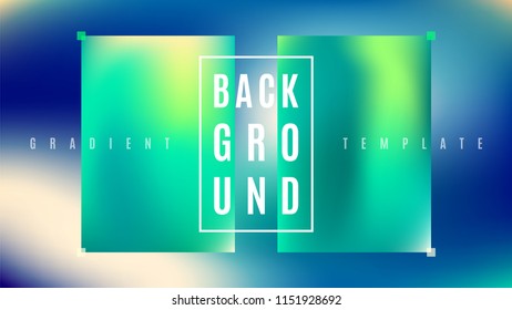 Neon Glow Gradient Background Template. Blurred Colorful Dynamic Flow Layout. Cover Blurred Space Style Gradient Backdrop. Flat Design Background.