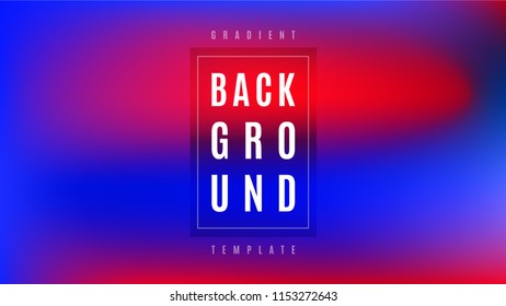 Neon Glow Gradient Background Template. Bright Colorful Simple Screen Layout. Smooth Motion Gradient Cover Backdrop. Flat Vector Background.