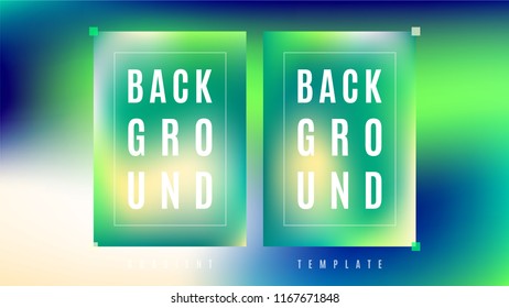 Neon Glow Gradient Background Template. Bright Colorful Simple Screen Layout. Cover Tech Wavy Gradient Backdrop. Digital Vector Background.