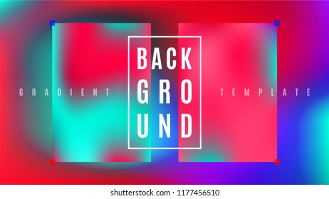 Neon Glow Gradient Background Template. Bright Colorful Simple Screen Layout. Cover Blurred Space Style Gradient Backdrop. Screen Design Background.