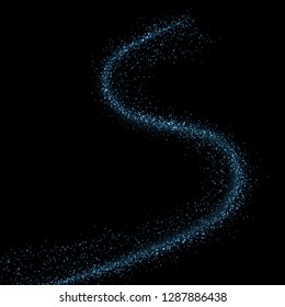 Neon glow light effect stars bursts with sparkles isolated. magic dust particles. Vector illustration sparkling comet tail