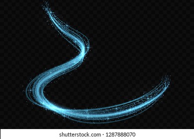 Neon glow light effect stars bursts with sparkles isolated. magic dust particles. Vector illustration sparkling comet tail