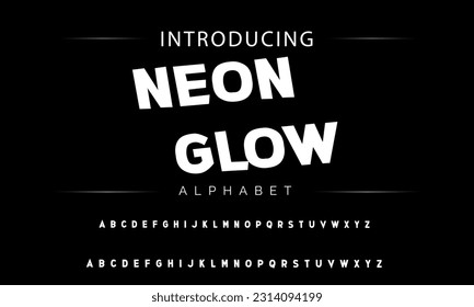 Neon Glow Playful style font design, childish alphabet letters and numbers vector illustration