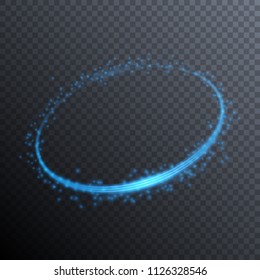 Neon glow rings. Transparent light effect. Vector illustration