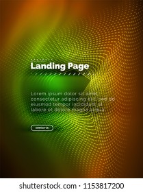 Neon glowing background for landing page. Vector illustration