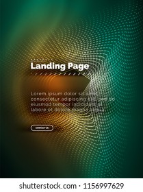 Neon glowing background for landing page. Vector illustration