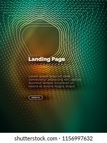 Neon glowing background for landing page. Vector illustration