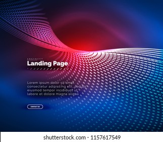 Plano de fundo neônico para página inicial. Ilustração vetorial