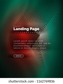 Neon glowing background for landing page. Vector illustration