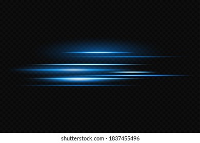 Neon glowing blue lines. Light effect.