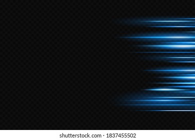 Neon leuchtende blaue Linien. Lichteffekt.