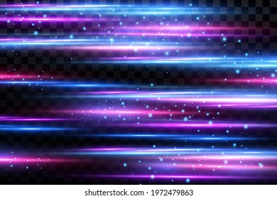 Neon glowing blue lines. Light effect.