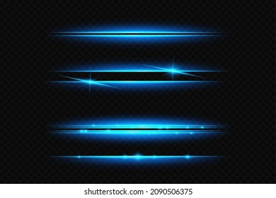 Neon glowing blue lines. Light effect.