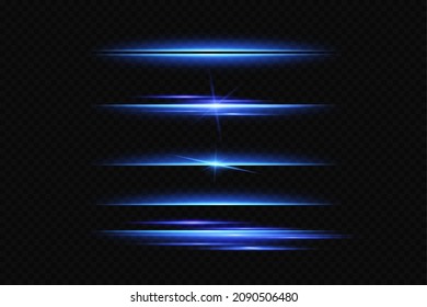 Neon glowing blue lines. Light effect.