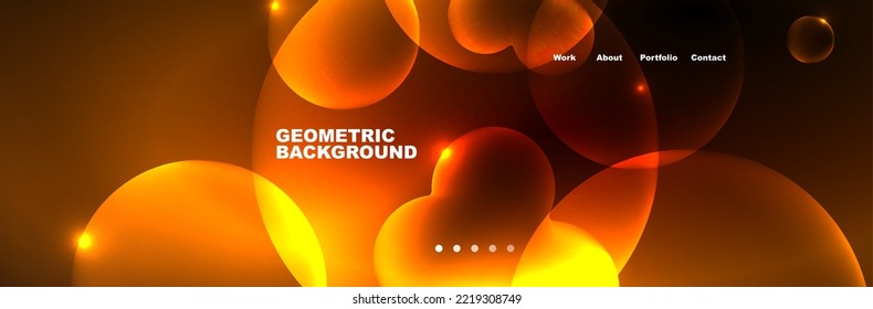 Neon glowing bubbles, circles magic energy space light concept, abstract background wallpaper design