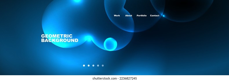 Neon glowing bubbles, circles magic energy space light concept, abstract background wallpaper design
