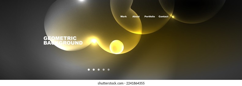 Neon glowing bubbles, circles magic energy space light concept, abstract background wallpaper design