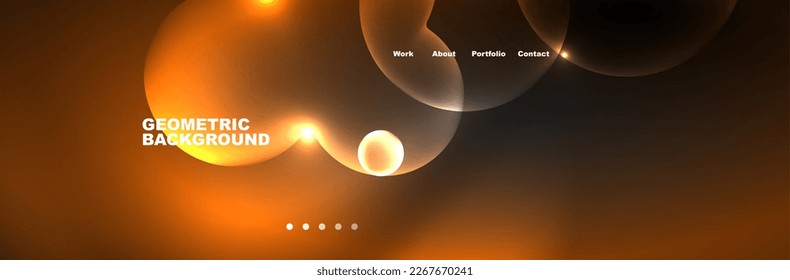 Neon glowing bubbles, circles magic energy space light concept, abstract background wallpaper design
